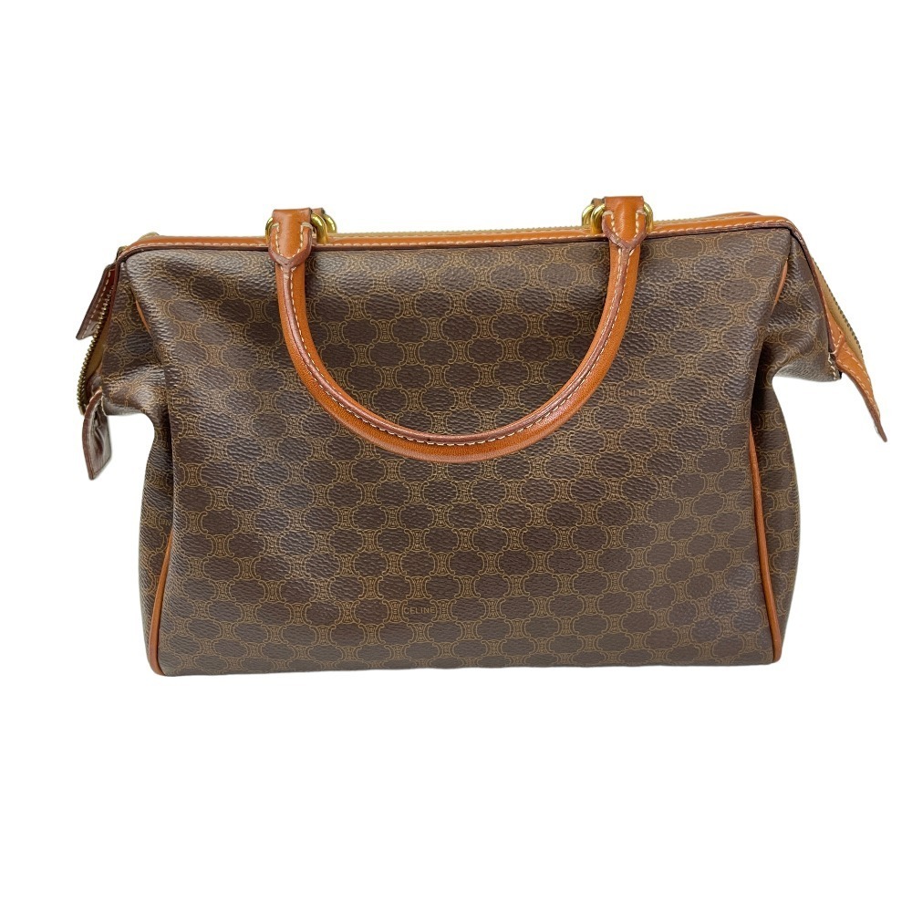 Celine Macadam Boston Bag Brown Beige Tan Some - Picture 2 of 10